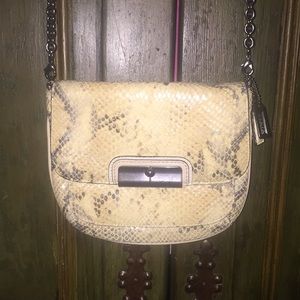 Coach embossed python bag